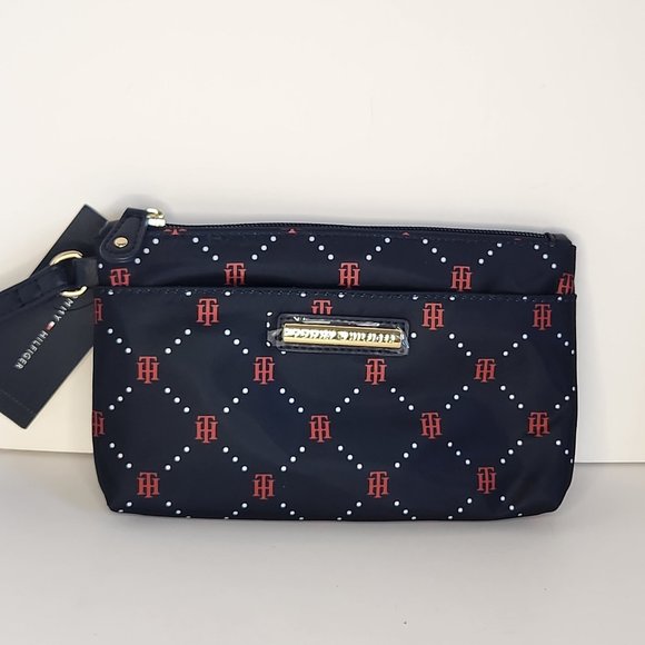Tommy Hilfiger Navy Blue Cosmetics Bag, Wristlet, Clutch, Small Bag - NWT - Picture 1 of 5